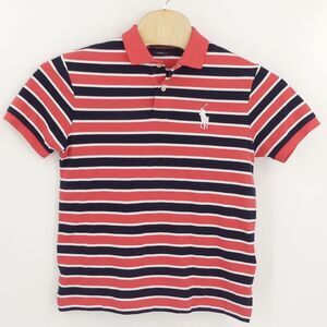Polo‎ Ralph Lauren Polo Shirt Custom Slim Fit Rugby Pink Stripe Big Pony Men's M
